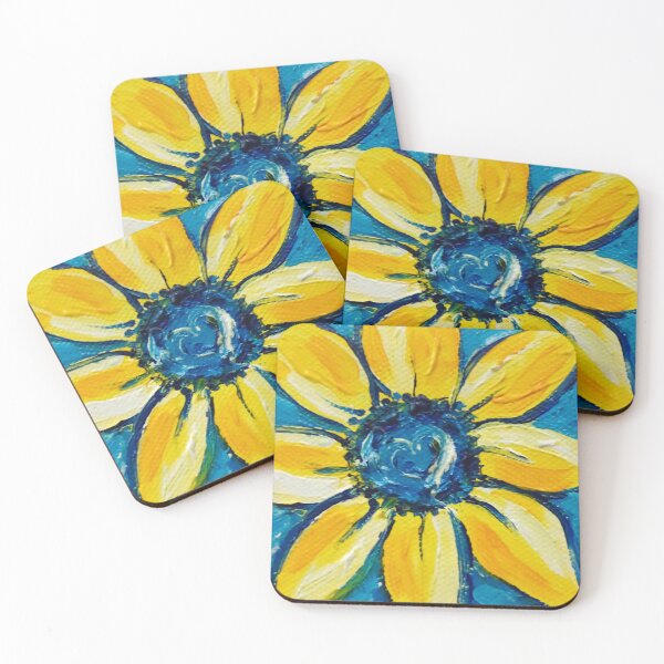 Item preview, Blue and Yellow Daisy, Heart flower, Ukraine, Ukraine flower, Sunflower  designed and sold by Marina Davidson.