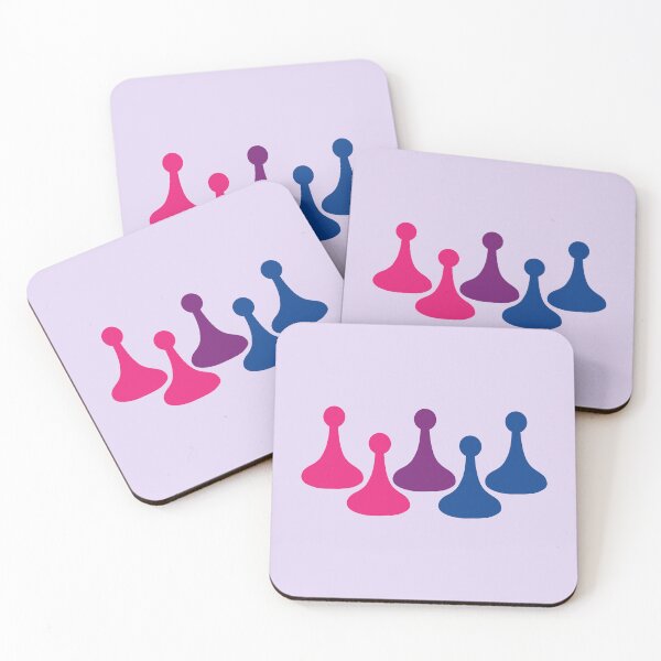 Item preview, Bi Pride Pawns designed and sold by artandboardgame.