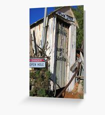 Leaning Dunny Greeting Card