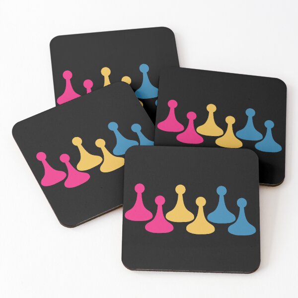 Item preview, Pansexual Pride Pawns designed and sold by artandboardgame.