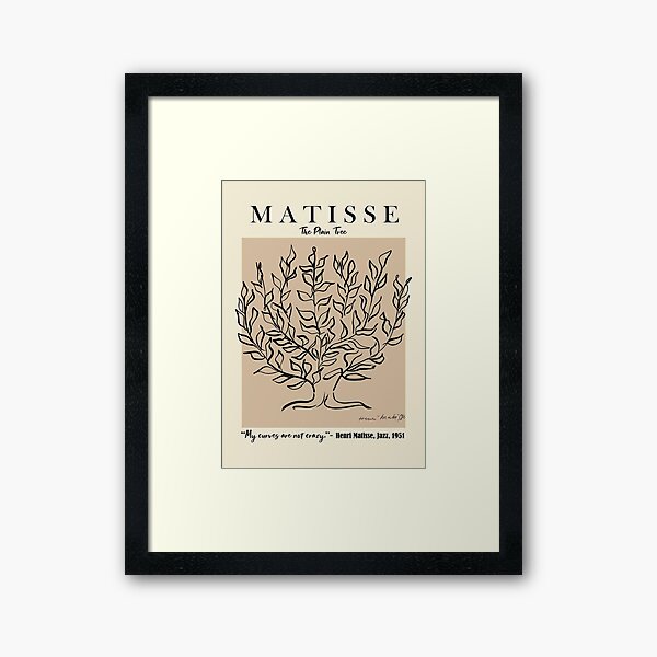 The Plain Tree Henri Matisse Line Art Drawing Framed Art Print
