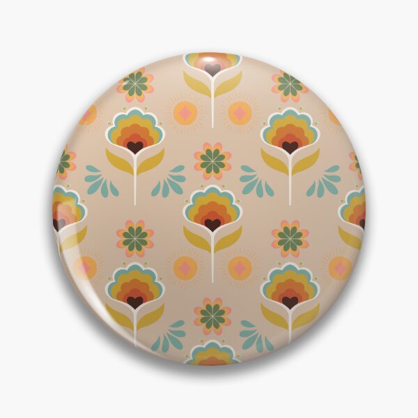 Item preview, Hippy Dippy Flowers on cream designed and sold by creativebakergb.