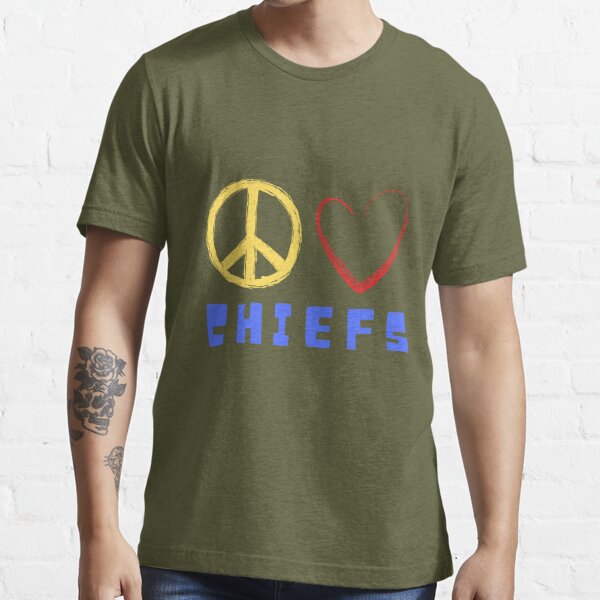 Peace Love Kansas City Chiefs T-Shirt - Kingteeshop