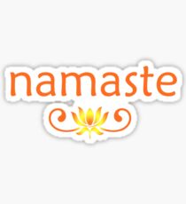 Orange Namaste Sticker