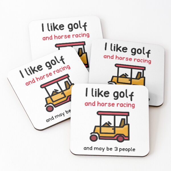 Item preview, I like golf and horse racing and may be 3 people designed and sold by UnstoppableShpy.
