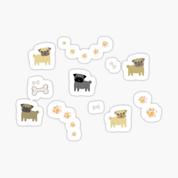 Item preview, cute pugs!! designed and sold by LeisaMirette.