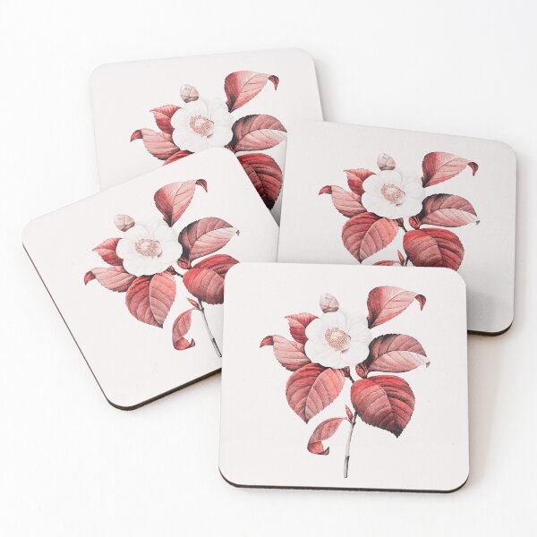 Item preview, White Japanese camellia,  Alternative Illustration -  White and Red Rose designed and sold by DaphneKstudio .