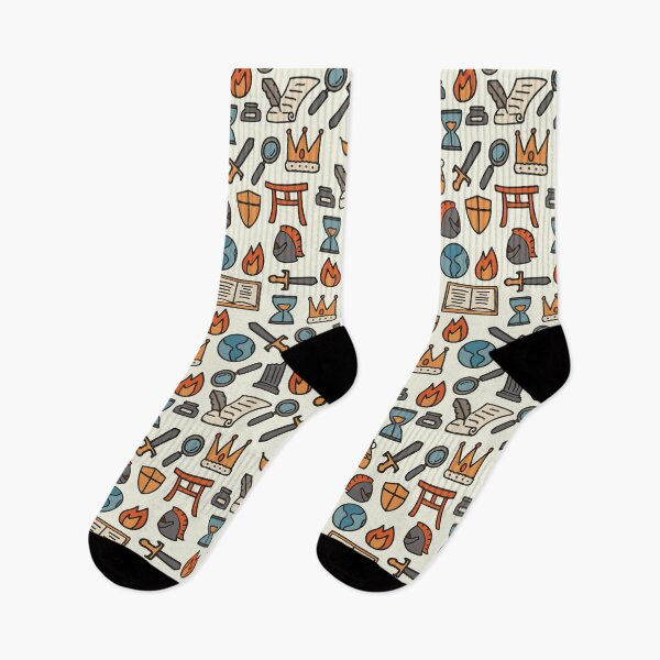 Item preview, Cute History Icons Colorful Pattern design designed and sold by MariOyama.