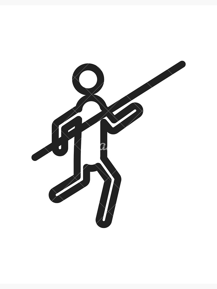 "Pole Vault stick figure " Sticker for Sale by anarecker5 Redbubble
