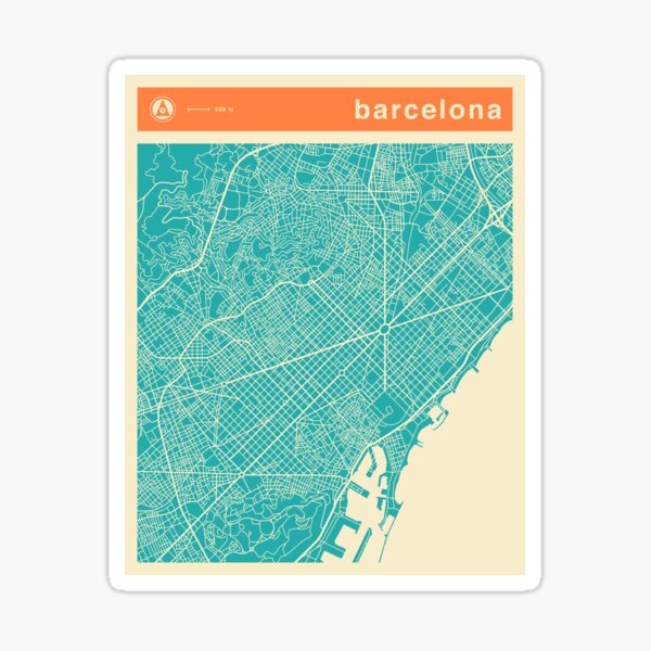 BARCELONA MAP Sticker