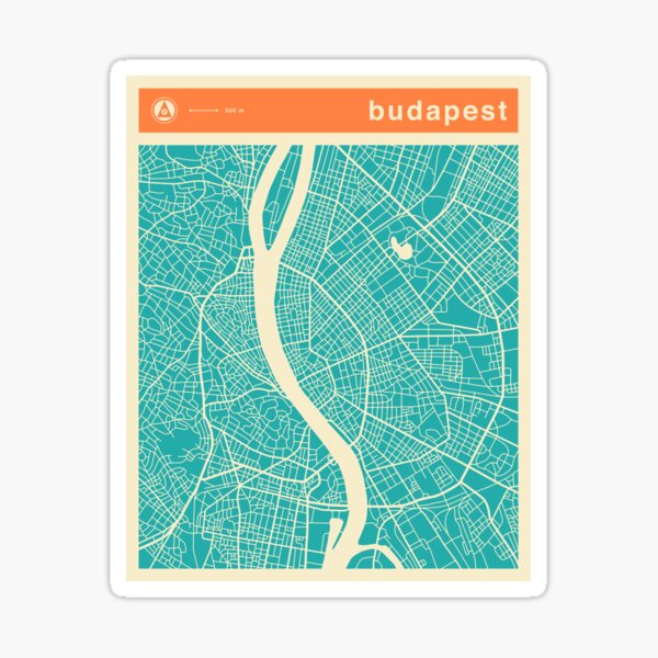 BUDAPEST MAP Sticker