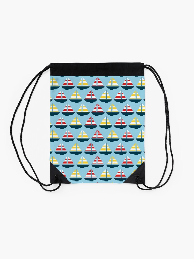 Alternate view of Little sailboats Drawstring Bag