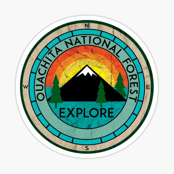 OUACHITA NATIONAL FOREST ARKANSAS HOT SPRINGS LAKE MOUNTAINS EXPLORE CAMPER Sticker