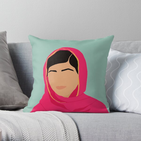 Malala - Feminist Icons & Inspiring Women Throw Pillow