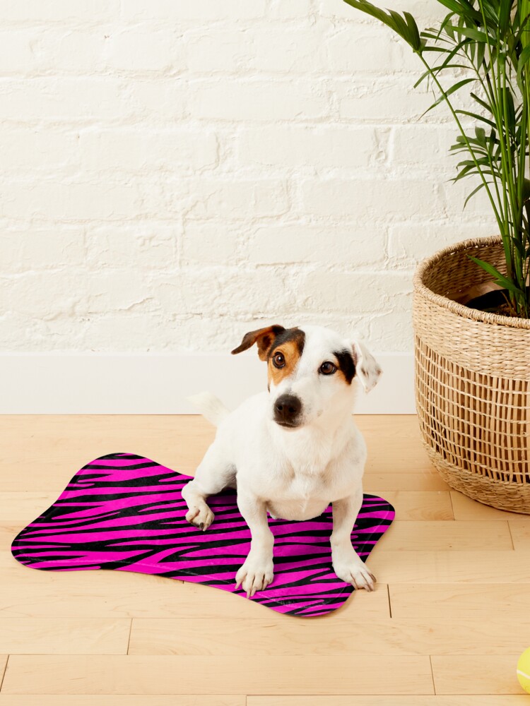 Mcbling Aesthetic Pink Zebra Print Pet Mat for Sale by