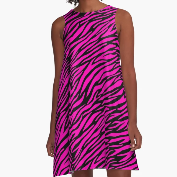 Lil Bug Clothing Zebra Print & Hot Pink Dress