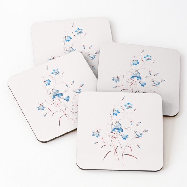 Item preview, Campanule Flower, Alternative Illustration - Blue and Red Rose designed and sold by DaphneKstudio .