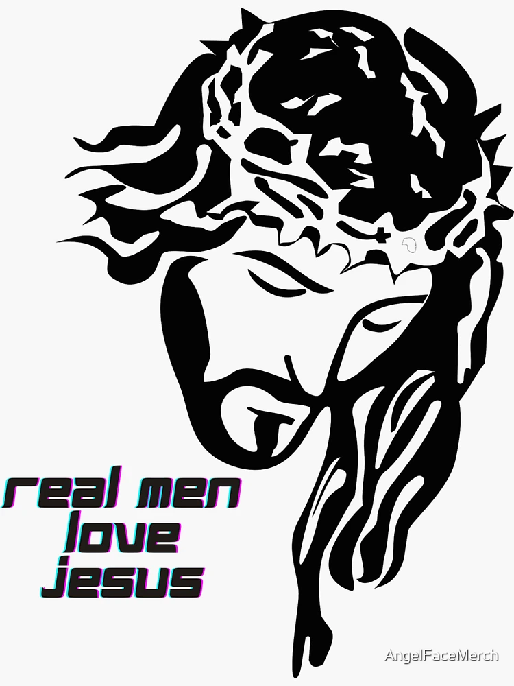 Christian Bumper Sticker/Sticker Sets Real men love Jesus Decal