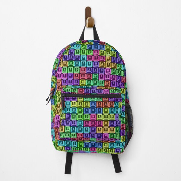 Item preview, Colorful WASD Nerdy Gamer Pattern designed and sold by FlakeyBiscuit3.
