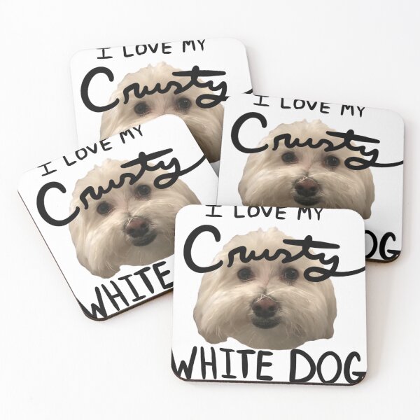 Item preview, Crusty white dog designed and sold by CarsonsCanvas.