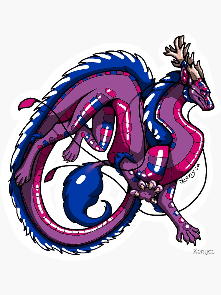 Bi Pride Dragon Sticker For Sale By Xenyca Redbubble 1124