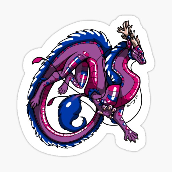 Bi Pride Dragon Sticker For Sale By Xenyca Redbubble 2487