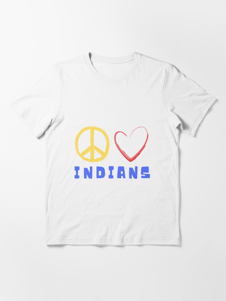 Peace love Cleveland Indians logo 2020 T-Shirt - ShirtElephant Office