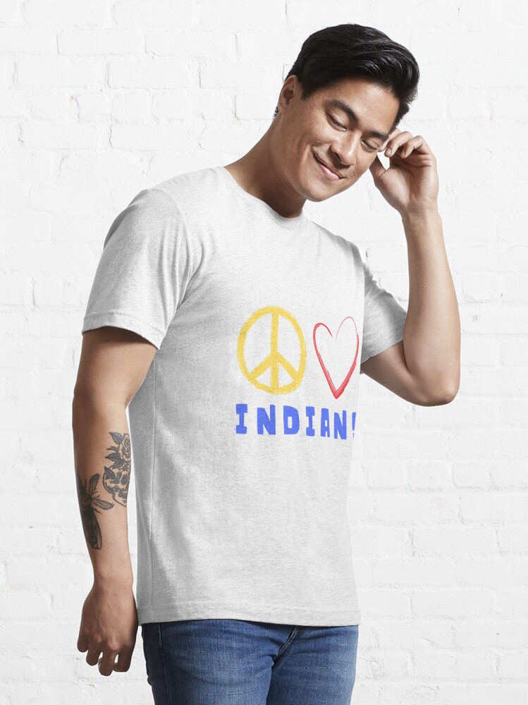 Peace love Cleveland Indians logo 2020 T-Shirt - ShirtElephant Office