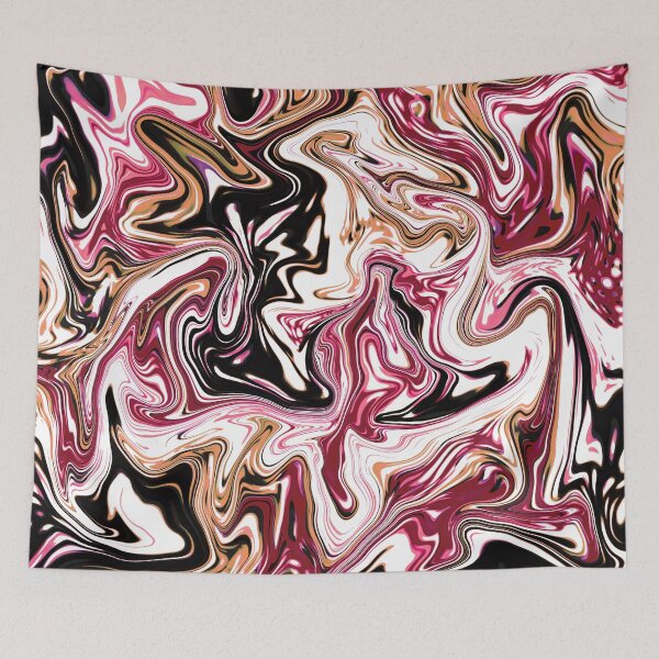 Aperçu de l'œuvre Liquid Marble Rose clair noir créée et vendue par Ashlison.