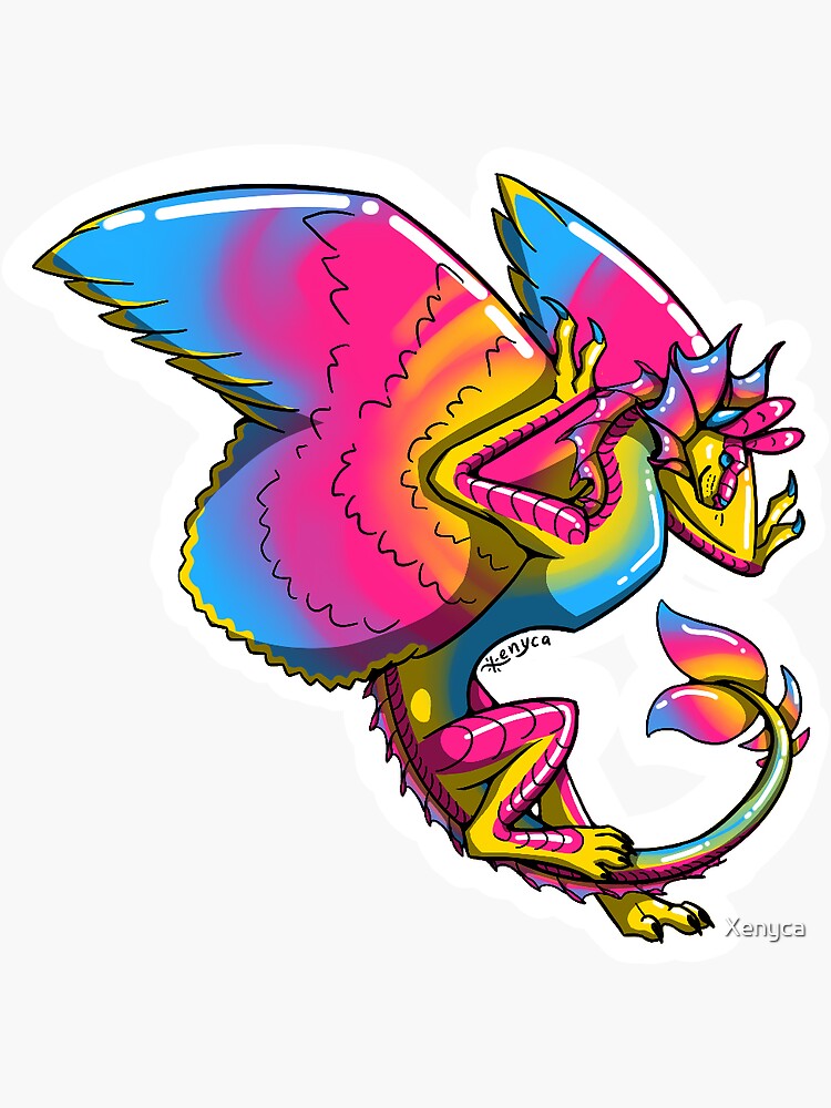 Pan Pride Dragon Sticker For Sale By Xenyca Redbubble 0513