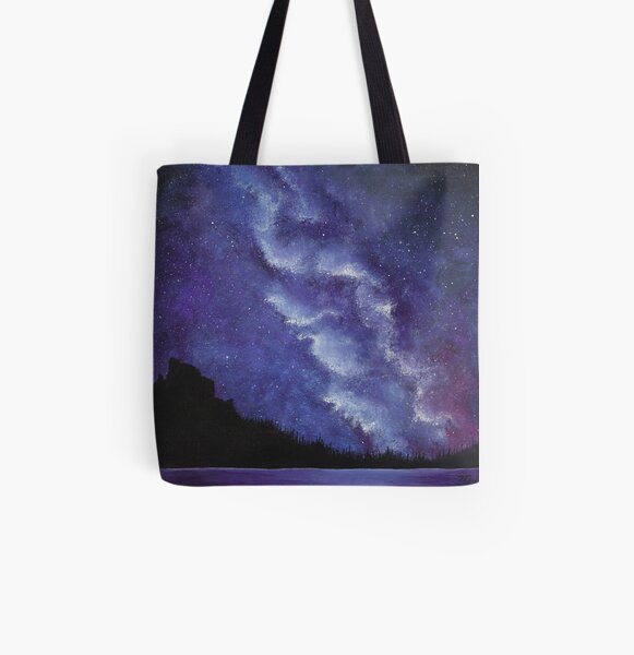 Milky Way Over the Rockies All Over Print Tote Bag