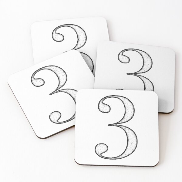 Item preview, Dotart/Dotwork illustration of Number 3 designed and sold by MagnetitaBySil.
