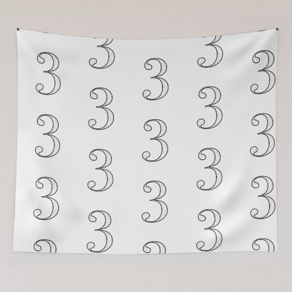 Item preview, Dotart/Dotwork illustration of Number 3 designed and sold by MagnetitaBySil.