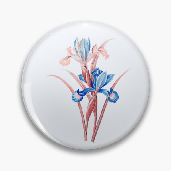 Artikelvorschau, Spanische Iris-Blume, alternative Illustration - blaue und rote Rose entworfen und verkauft von DaphneKstudio .