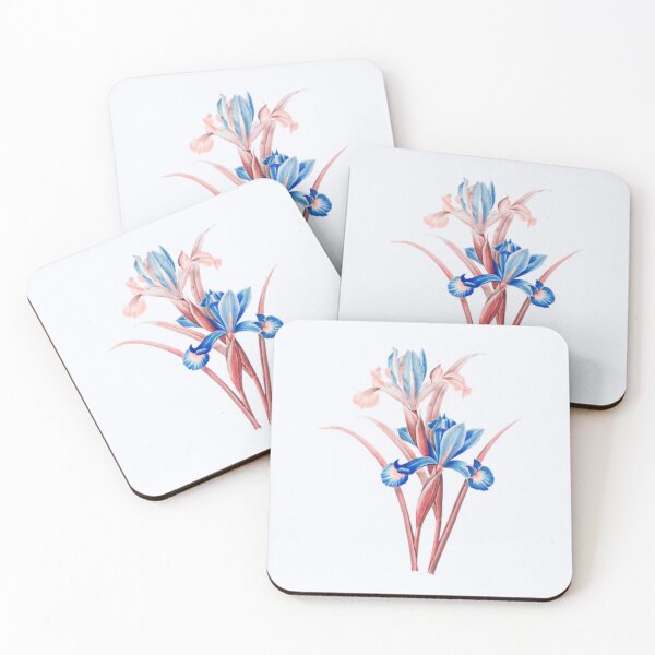 Item preview, Spanish Iris Flower, Alternative Illustration - Blue and Red Rose designed and sold by DaphneKstudio .