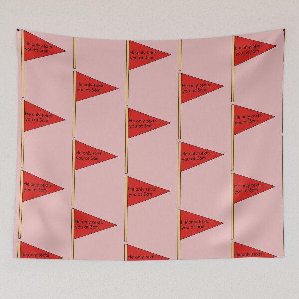 Item preview, Red Flags in Boys “only texts at 3am” designed and sold by Scrapbookpower.