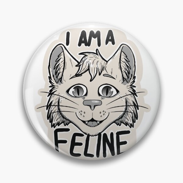 Item preview, "I am a Feline" Furry Species Sticker designed and sold by PeachsnootSuits.