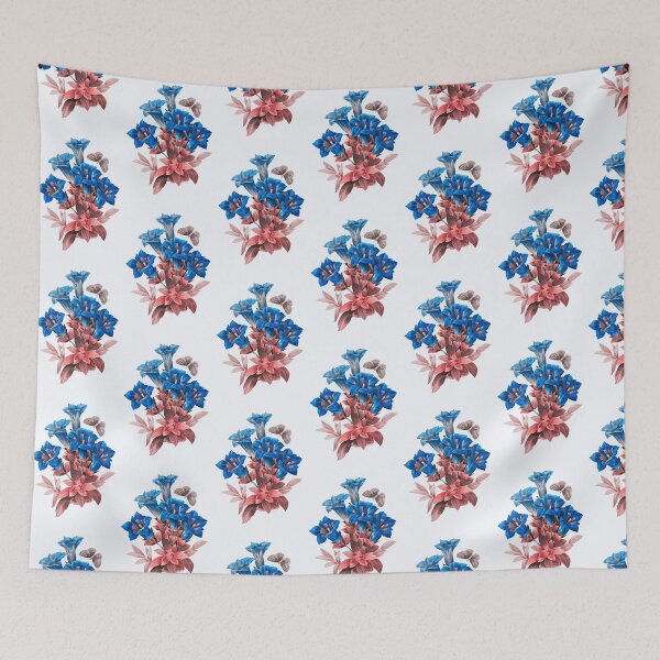 Item preview, Flor de Gentiana Acaulis, Ilustración alternativa - Rosa azul y roja designed and sold by DaphneKstudio .