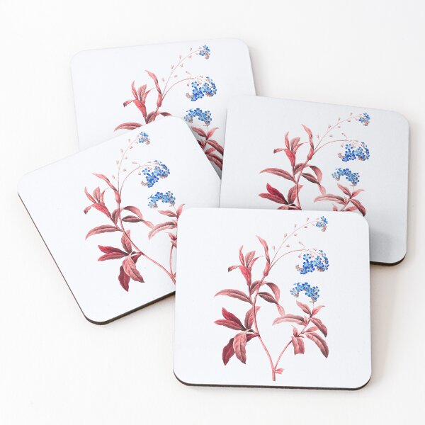 Item preview, Forget Me Not Flower, Alternative Illustration - Blue and Red Rose designed and sold by DaphneKstudio .