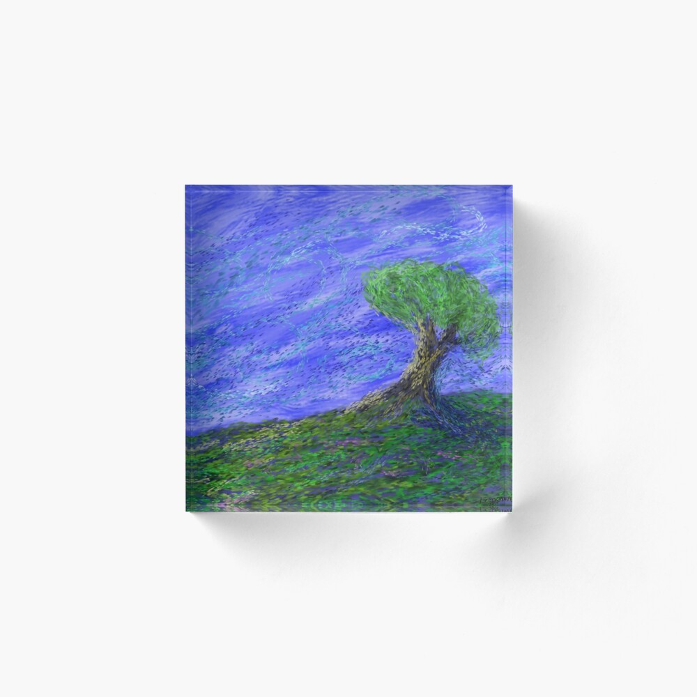 The Breezy Hilltop Acrylic Block