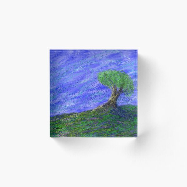 The Breezy Hilltop Acrylic Block