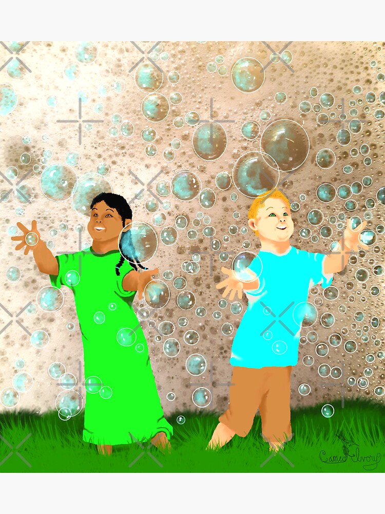 "Bubble Joy!" Sticker for Sale by cameoivory Redbubble