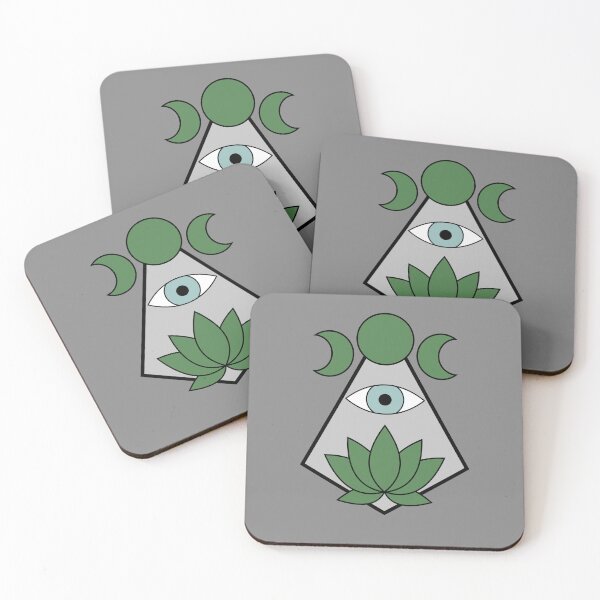 Item preview, Lotus Eye - Dark Green & Mint designed and sold by TheeForestFox Shop.