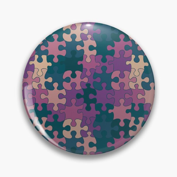 Item preview, Puzzled (Dark Teal and Magenta) designed and sold by Art by Kendra Crae.