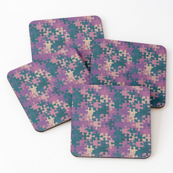 Item preview, Puzzled (Dark Teal and Magenta) designed and sold by Art by Kendra Crae.