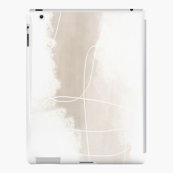 Minimalist Modern Beige Line Abstract Art iPad Snap Case