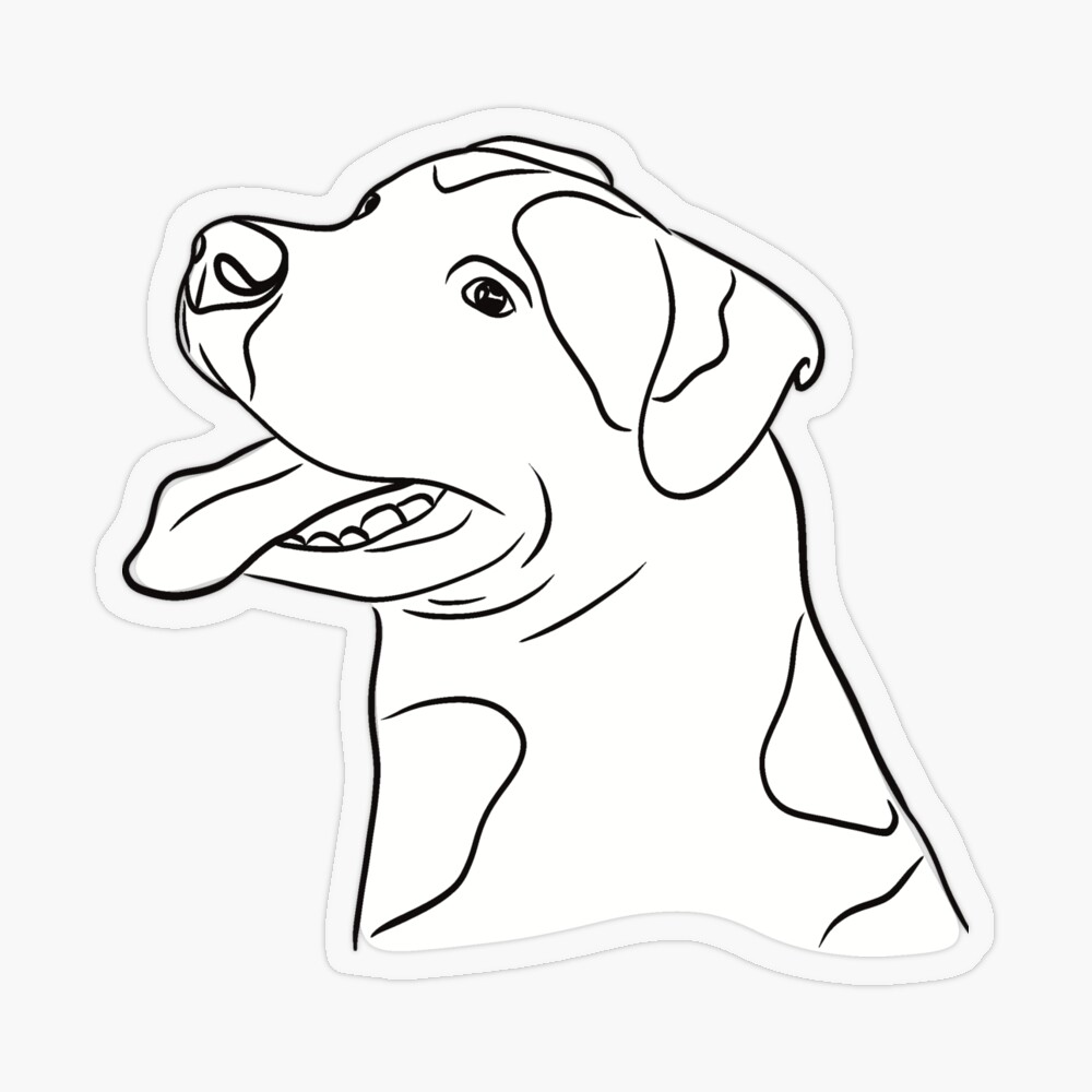 simple dog line drawing