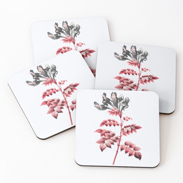 Item preview, Bignonia Capensis Flower, Alternative Illustration - Black and Red Rose designed and sold by DaphneKstudio .