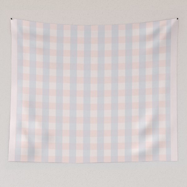 Item preview, light blue & pink gingham check, checkers, checked, checkered, checkerboard pattern designed and sold by zzzozzo.