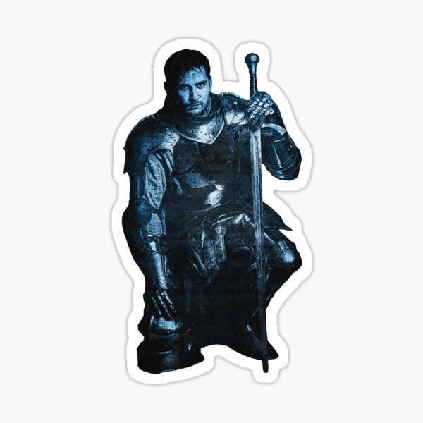 Portrait of Handsome Knight in Shining Armour Sticker